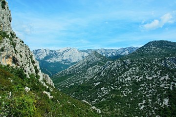 Fototapeta na wymiar Croatia-view of a mountains in the Paklenica National Park