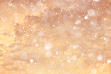 snow sky clouds background abstract / beautiful landscape in the clouds, abstract snowflakes