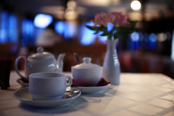 Serving tea ceremony