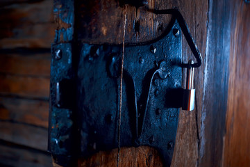interior in Russian wooden church / orthodox wooden architecture, interior orthodoxy