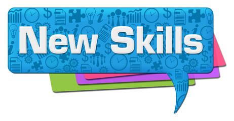 New Skills Business Symbols Blue Colorful Comment Symbol 