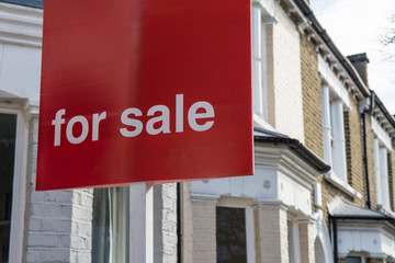 Estate agent 'For Sale' sign board