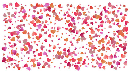 Colored heart confetti for womens holidays