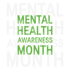 Mental health awareness month, vector flat style