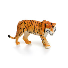Tiger toy  isolated on white