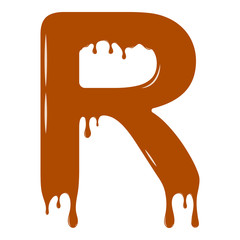 Chocolate alphabet. Chocolate letter - R.