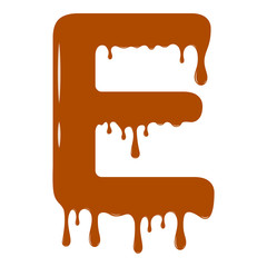 Chocolate alphabet. Chocolate letter - E.
