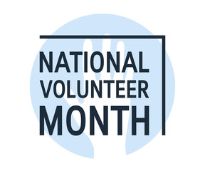National volunteer month concept in flat style