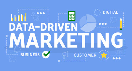 Data driven marketing concept. Idea of search optimization