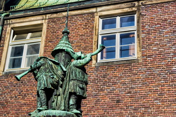 Uralte Turmbläser in Bremen, Deutschland