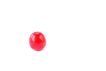 red apple on white background