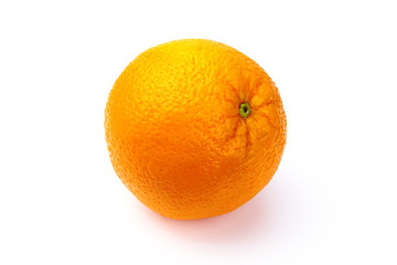 Orange. Juicy orange on white background.