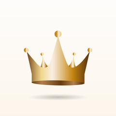 Golden crown with shadow