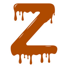 Chocolate alphabet. Chocolate letter - Z.