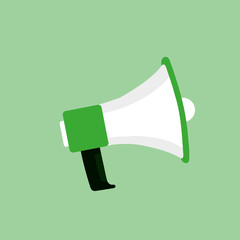 Manual green megaphone