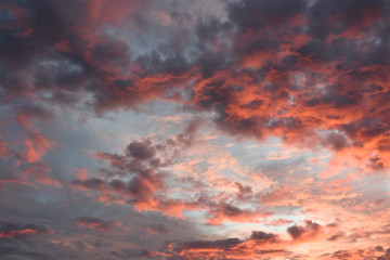 Dramatic Oklahoma Sky with Orange Reflections of the Sun Overlay