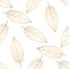 Hand drawn seamless pattern with floral elements