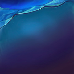 Summer. Texture of water surface. Underwater background. Waves effects. Blue underworld. Ocean, sea. Diving Blue sea pool water. Bottom view. dark water illustration nature background