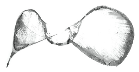 Abstract watercolor background hand-drawn on paper. Volumetric smoke elements. Neutral gray color. For design, web, card, text, decoration, surfaces.