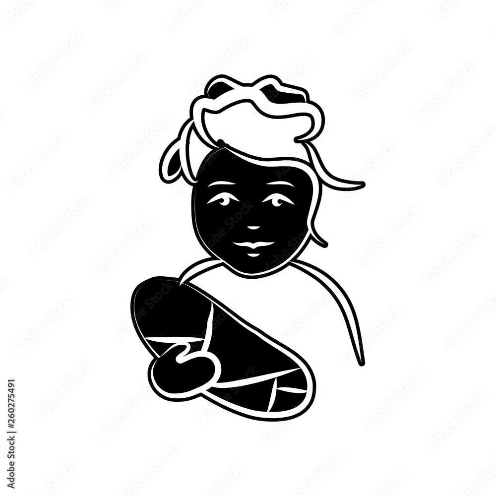 Poster mather and new baby icon. element of maternity for mobile concept and web apps icon. glyph, flat ico