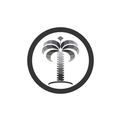 Fototapeta Circle wiates tree logo design obraz