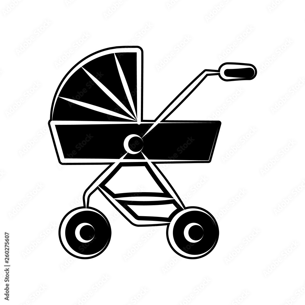 Poster pushchair of baby icon. element of maternity for mobile concept and web apps icon. glyph, flat icon 