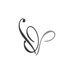 LV logo letter design