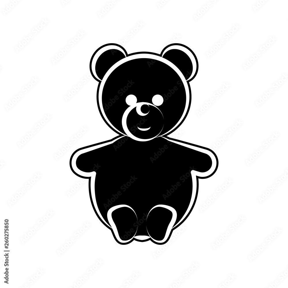 Poster teddy bear icon. element of maternity for mobile concept and web apps icon. glyph, flat icon for web