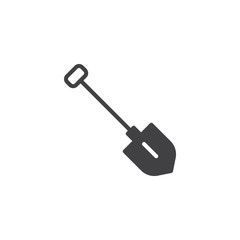 Garden shovel vector icon. filled flat sign for mobile concept and web design. Spade glyph icon. Gardening and agriculture symbol, logo illustration. Pixel perfect vector graphics