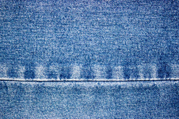 blue denim texture and seam in the middle