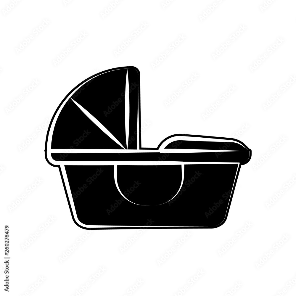 Poster pushchair of baby icon. element of maternity for mobile concept and web apps icon. glyph, flat icon 