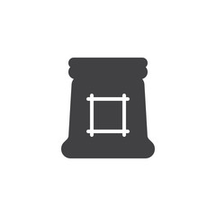 Bag of grain vector icon. filled flat sign for mobile concept and web design. Bag Of Wheat glyph icon. Agriculture symbol, logo illustration. Pixel perfect vector graphics