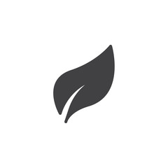 Leaf plant vector icon. filled flat sign for mobile concept and web design. Eco leaf glyph icon. Symbol, logo illustration. Pixel perfect vector graphics