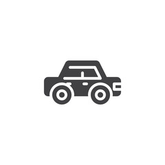 Automobile vector icon. Vehicle filled flat sign for mobile concept and web design. Car glyph icon. Transportation symbol, logo illustration. Pixel perfect vector graphics