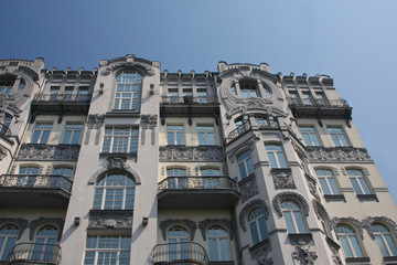 Fototapeta na wymiar old houses in Kiev