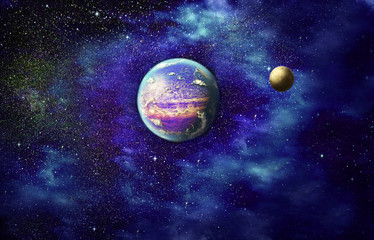Obraz na płótnie Canvas exo planet deep in space
