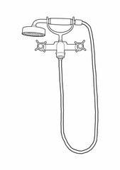 Drawing of a showerhead