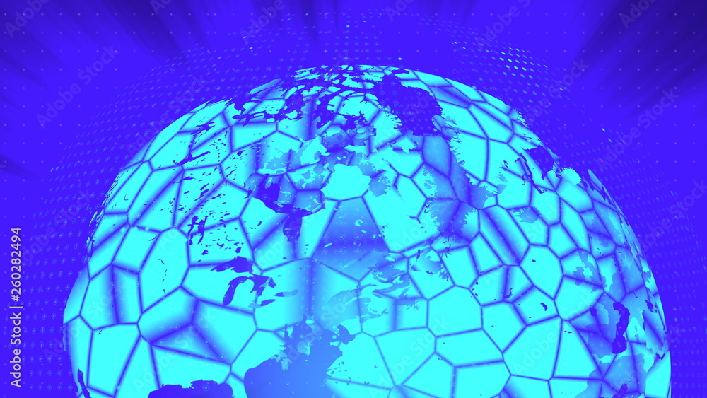 Poster glass globe distortion digital background, abstract 3d rendering, computer generated backdrop