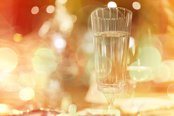 french restaurant background / food concept french cuisine serving in cafe