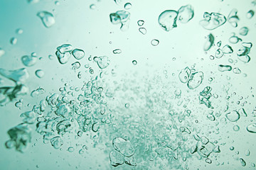 underwater texture air bubbles diving / view from under the water up, underwater background