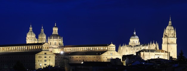 Salamanca cathedral and Clerecia towers. - obrazy, fototapety, plakaty