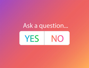 Poll on social networks. Social media icons stories.