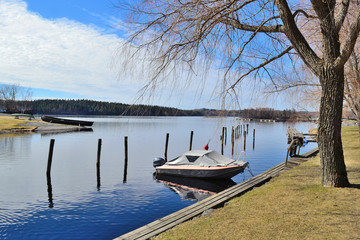 Obraz premium Beautiful park of Savonlinna, Finland