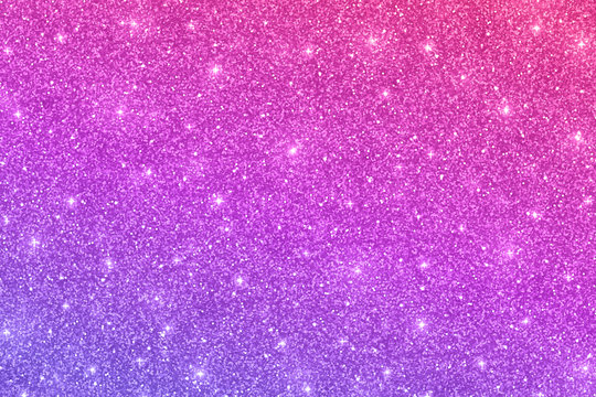 Glitter Horizontal Texture With Pink Violet Color Gradient. Vector