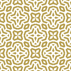 Seamless background for your designs. Modern golden ornament. Geometric abstract pattern