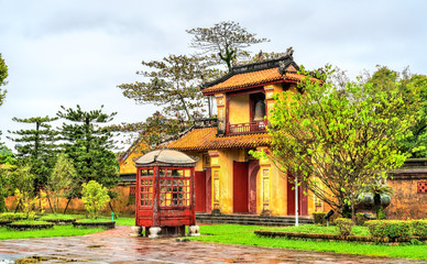 Fototapeta premium Pavilion at the Forbidden City in Hue, Vietnam