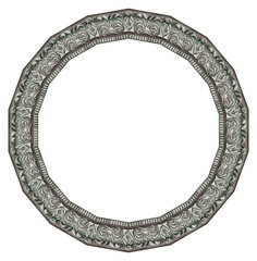 Vintage silver round frame