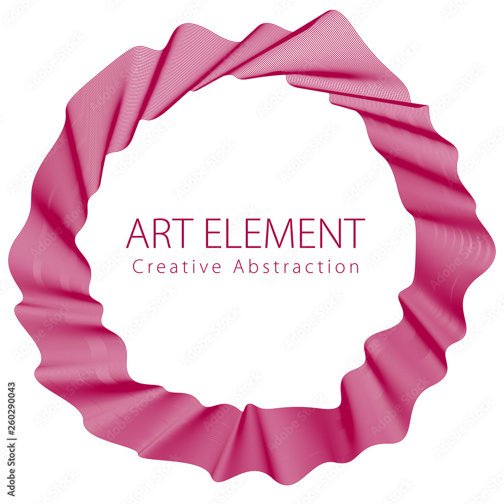 Aufkleber round frame of flowing smoke. vector abstract artistic beautiful background with copy space for text