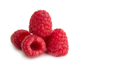 Group of Raspberry isolated on white background