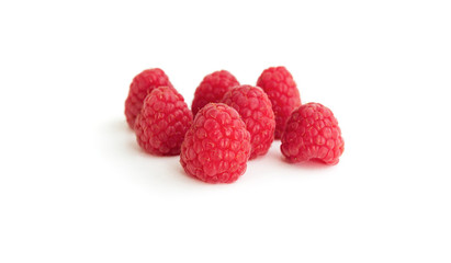 Group of Raspberry isolated on white background